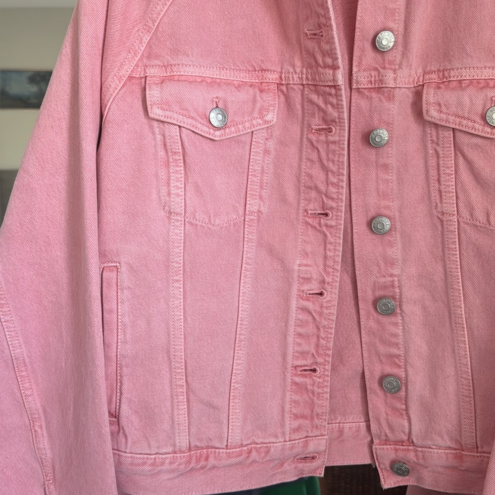 Madewell NWOT The Raglan Oversized Jean Jacket in Dusty Rose - Picture 7 of 7